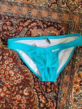 Men's NWOT Turquoise Blue Swim Brazilian Style Size M by BAng